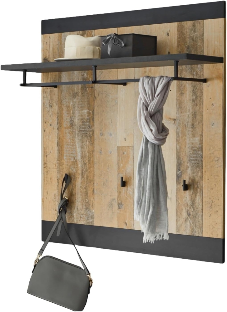 Garderobenpaneel Stove in Used Wood hell 92 x 100 cm Bild 1