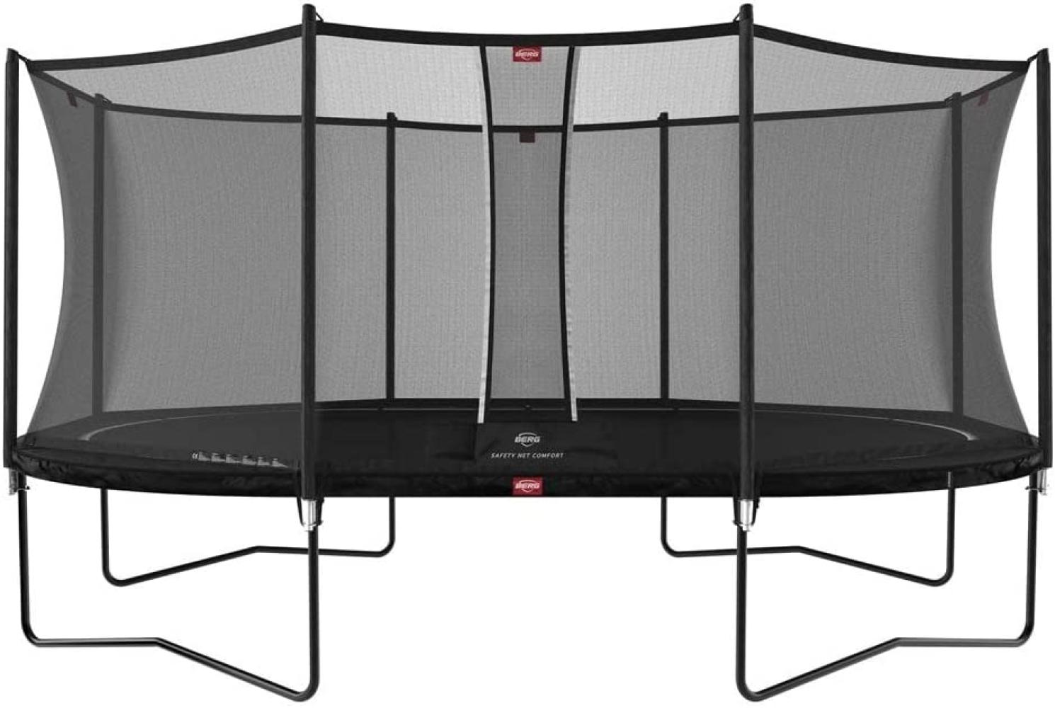 BERG Trampolin oval 520x345 cm schwarz mit Sicherheitsnetz Comfort Grand Favorit Regular Bild 1