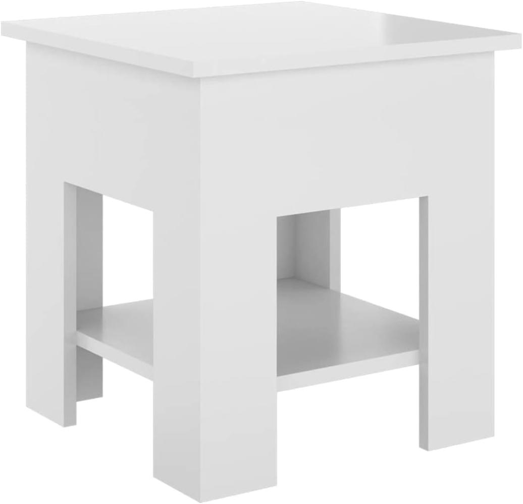 vidaXL Couchtisch Hochglanz-Weiß 40x40x42 cm Holzwerkstoff 810277 Bild 1
