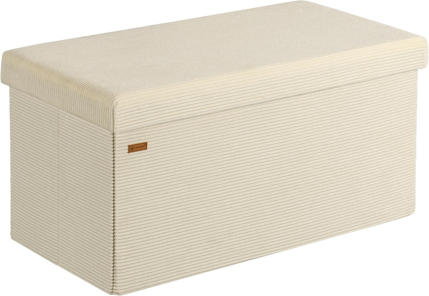 Casaria Sitzbank, Cord Beige Faltbar inkl. Boxen 76x38cm 300kg Belastbarkeit Wohnzimmer Bild 1