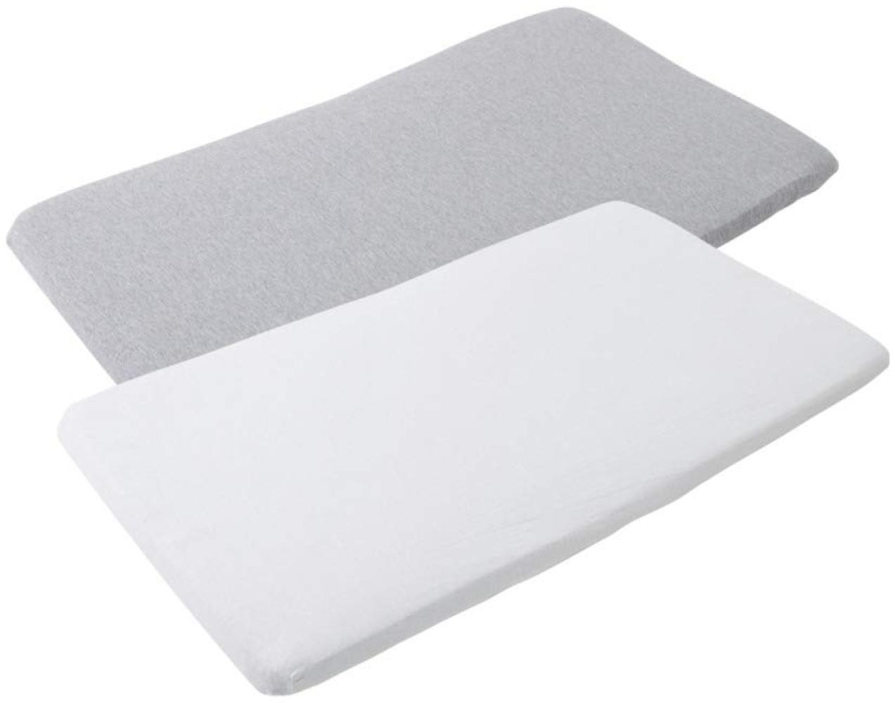 Maxi-Cosi Iris Reisebett Spannbettlaken White/Grey 2er-Pack Bild 1