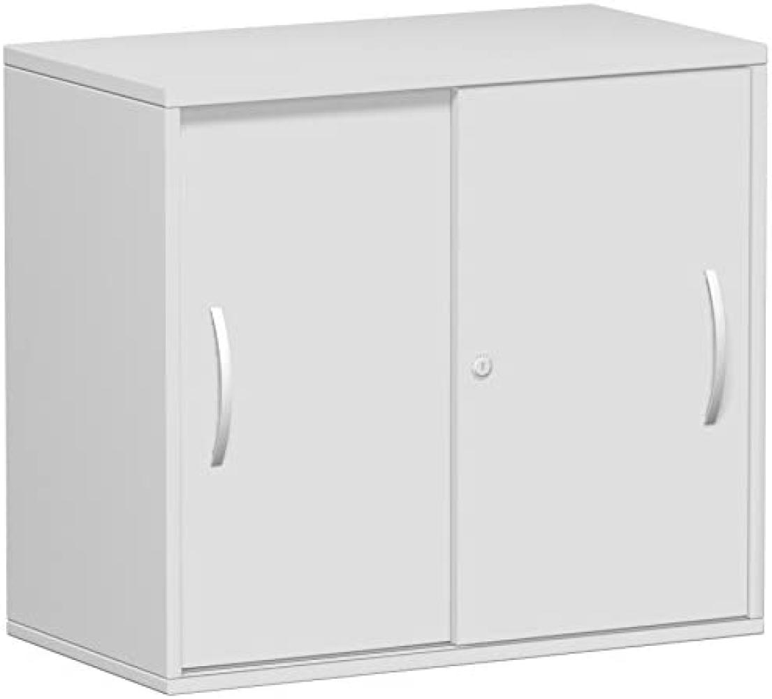 Anstell-Schiebetürenschrank Oberboden 25 mm, 80x42x72cm, Lichtgrau Lichtgrau Bild 1