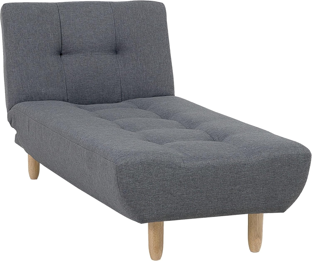 Chaiselongue Polsterbezug dunkelgrau verstellbar POLLUX Bild 1