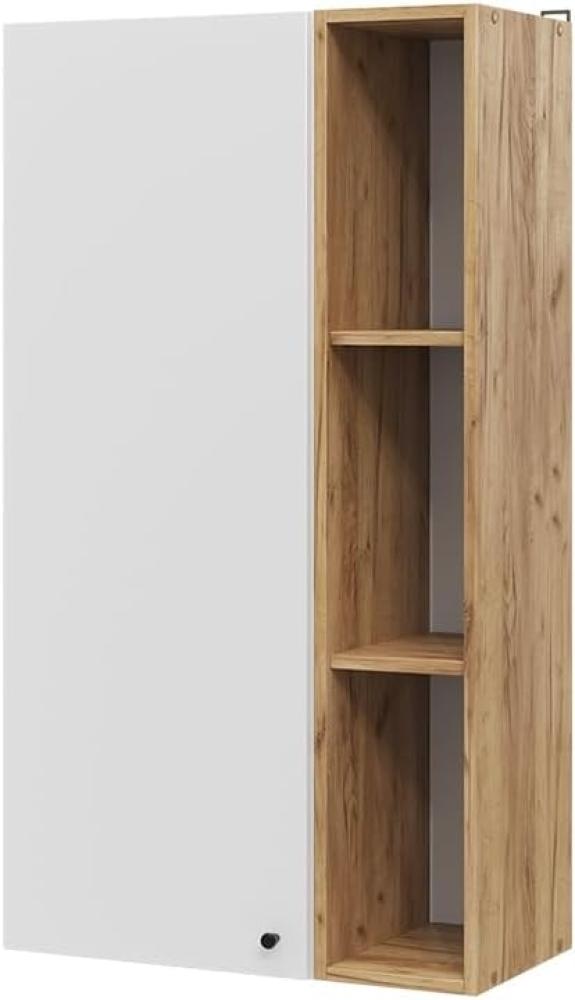 Vicco Wandschrank Anteo Weiß Oak 60 x 110 cm moderne Wohnzimmer Serie Wohnwand Bild 1