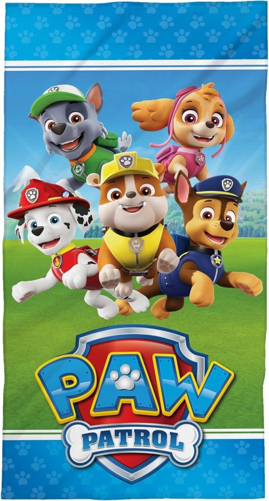 BERONAGE Strandtücher Paw Patrol Badetuch Crew  60x120 cm, 100% Baumwolle (1-St), Frottee in Velours-Qualität Bild 1