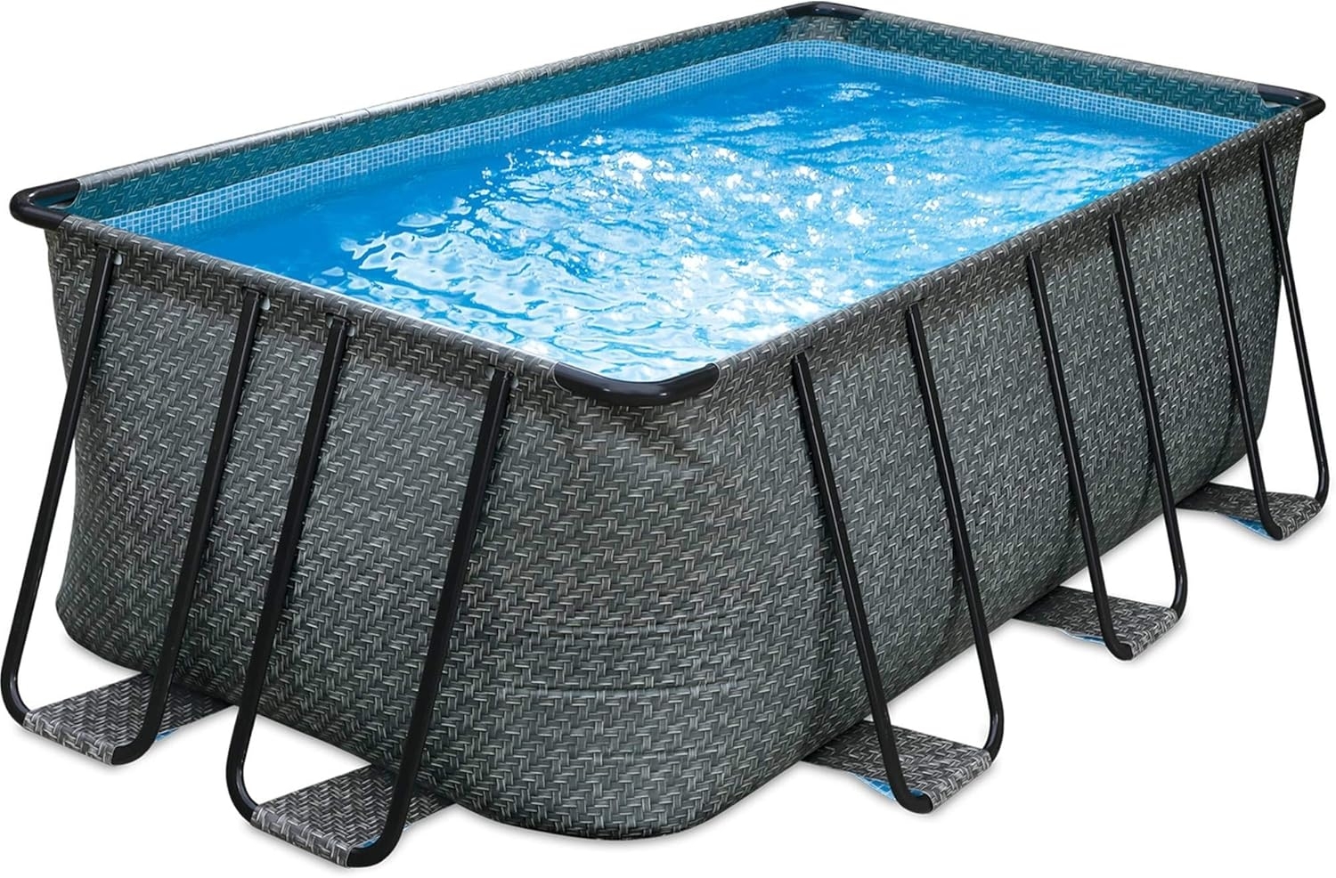 Planet Pool Framepool Polygroup Summer Waves Elite Rechteck Frame Pool S (Beckenset), Sicherheitsleiter Bild 1