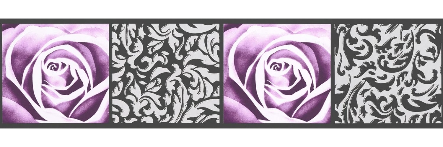 A.S. Création Bordüre Only Borders 11, leicht strukturiert, floral, geblümt, gemustert, Bordüre selbstklebend Papier Wand Decke Schräge Borte Wohnzimmer Optik Bild 1