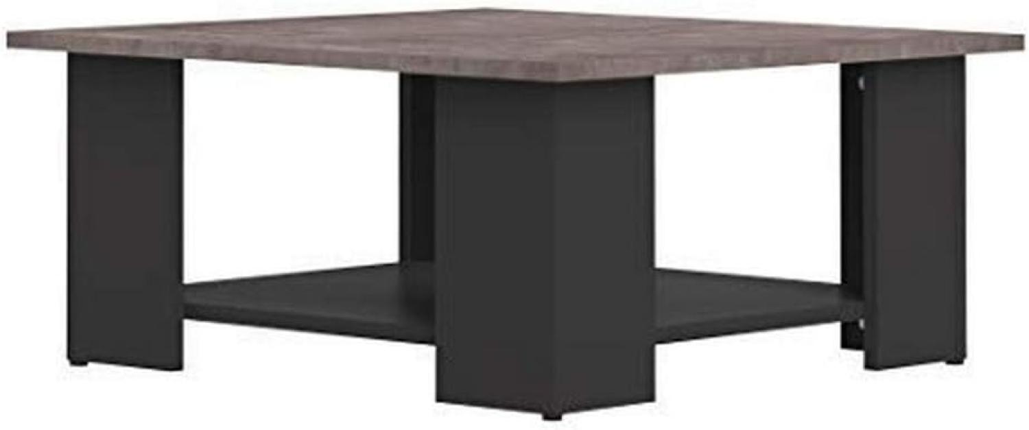 Temahome Square 67x67 Couchtisch, Nero E Effetto Cemento, 89 x 67 x 30,5 cm Bild 1