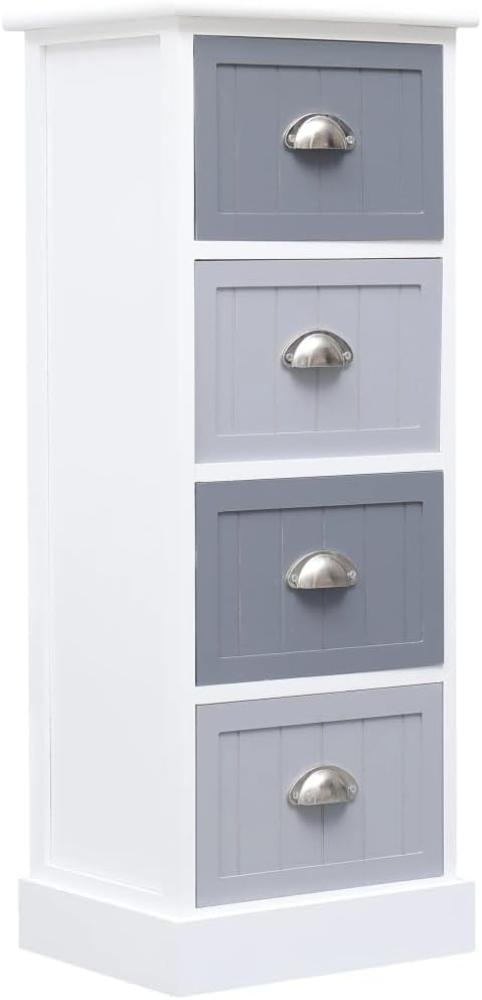 vidaXL Beistellschrank 35x30x90 cm Massivholz Paulownia 284078 Bild 1