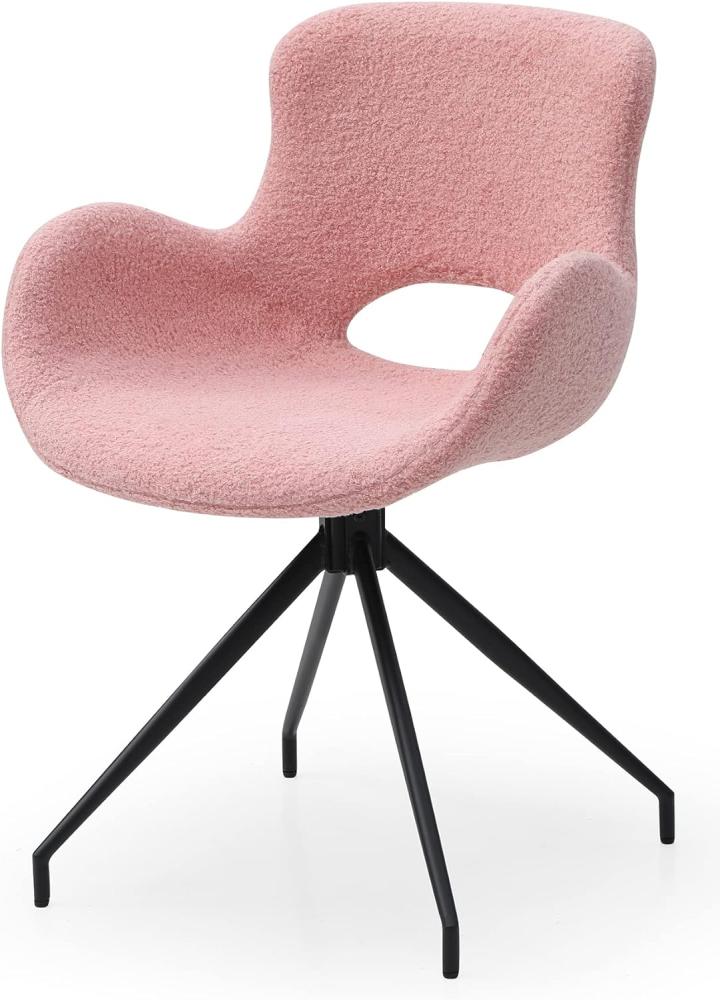 Stuhl SALESFEVER, Teddyfell Rose/Schwarz Bild 1