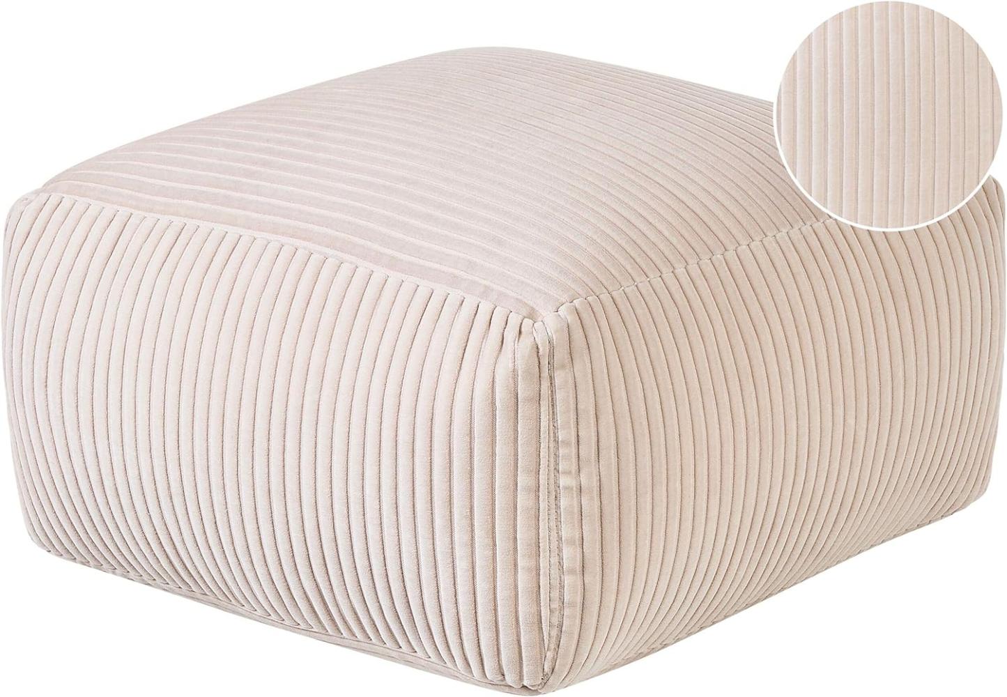 Pouf MUKKI Beige Baumwolle 50 cm 50 cm Bild 1