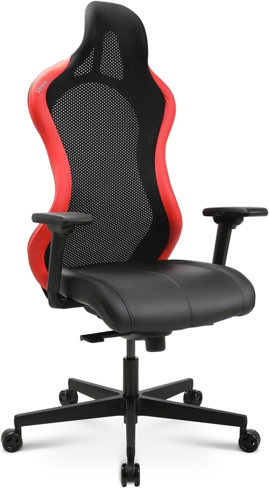 Topstar Bürostuhl Gamingstuhl Sitness RS Sport Plus Continental Kunstleder inkl. Armlehnen rot/schwarz mit Lordosenkissen Bild 1