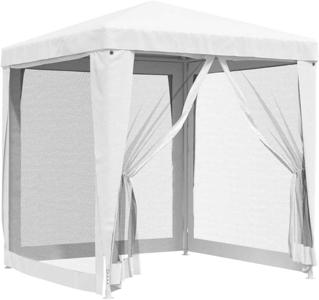 vidaXL Partyzelt mit 4 Netz-Seitenwänden 2 x 2 m Weiß 48520 Bild 1