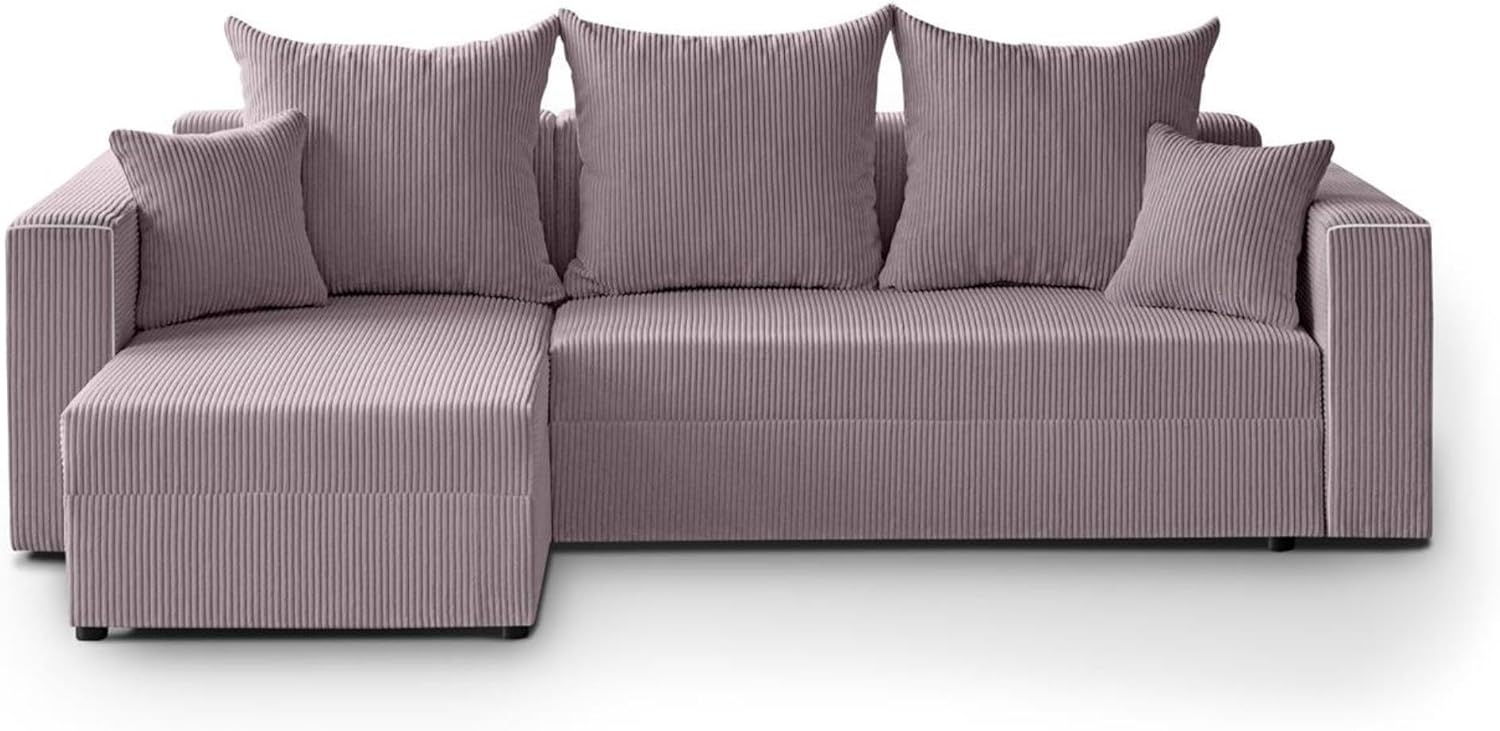 Beautysofa Ecksofa HAMLET, inkl. Schlaffunktion, Bettkasten, universelle Lounge-Ecke, stilvoll L-förmiges Schlafsofa Bild 1