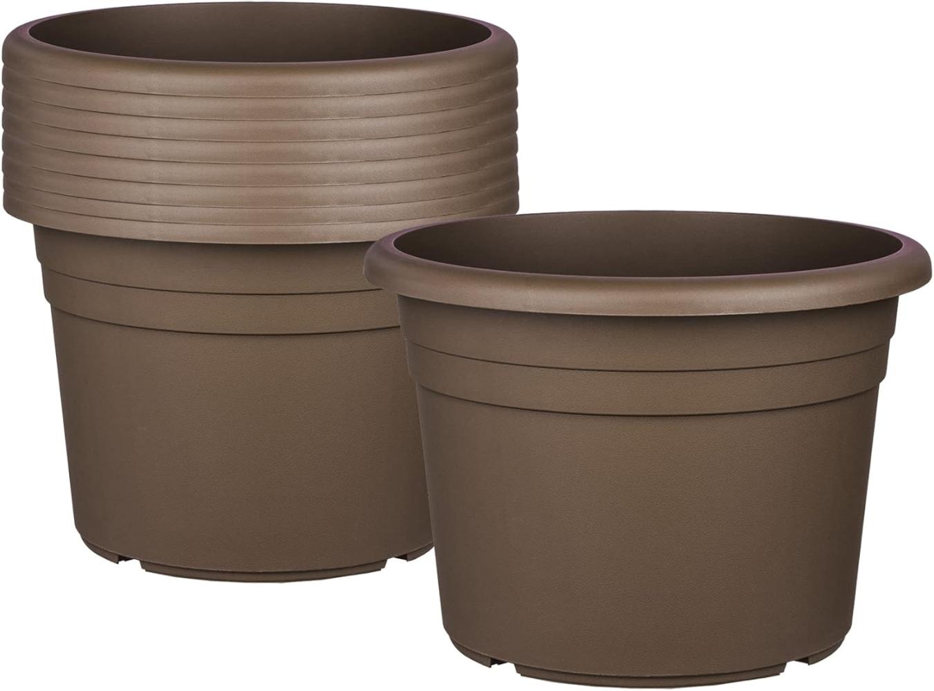 9x Blumentopf Ø 45 cm Farbe Taupe Kunststoff Pflanztopf Containertopf Übertopf P Bild 1