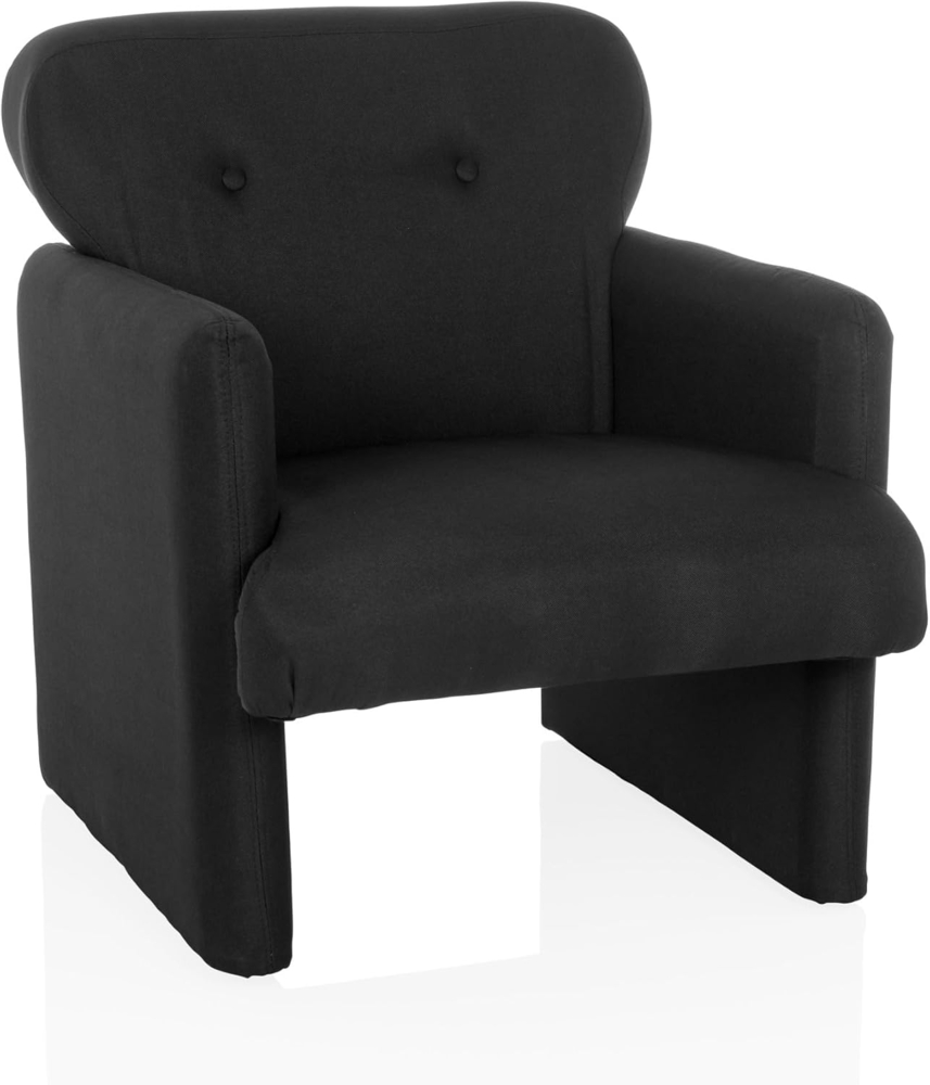 hjh LIVING Loungesessel 1-Sitzer CARIPITO Stoff Polstersessel Relaxsessel für Wohnzimmer Schlafzimmer, Schwarz Bild 1