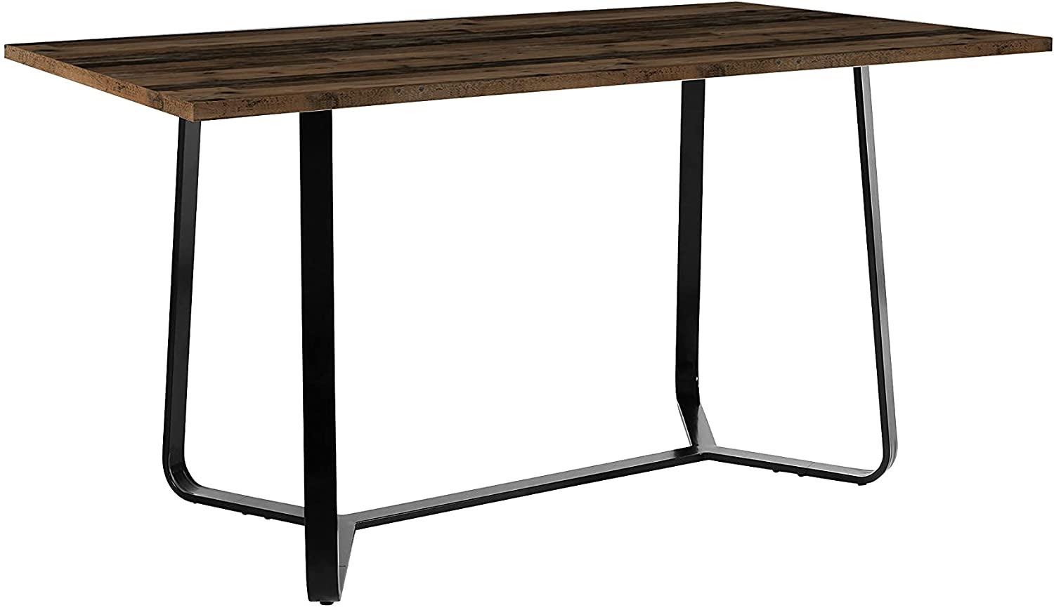 byLIVING Esstisch Talea / Moderner Küchentisch in Old-Wood-Optik / Gestell Metall schwarz pulverbeschichtet / Großer Esstisch / B 140, H 76, T 90 cm Bild 1