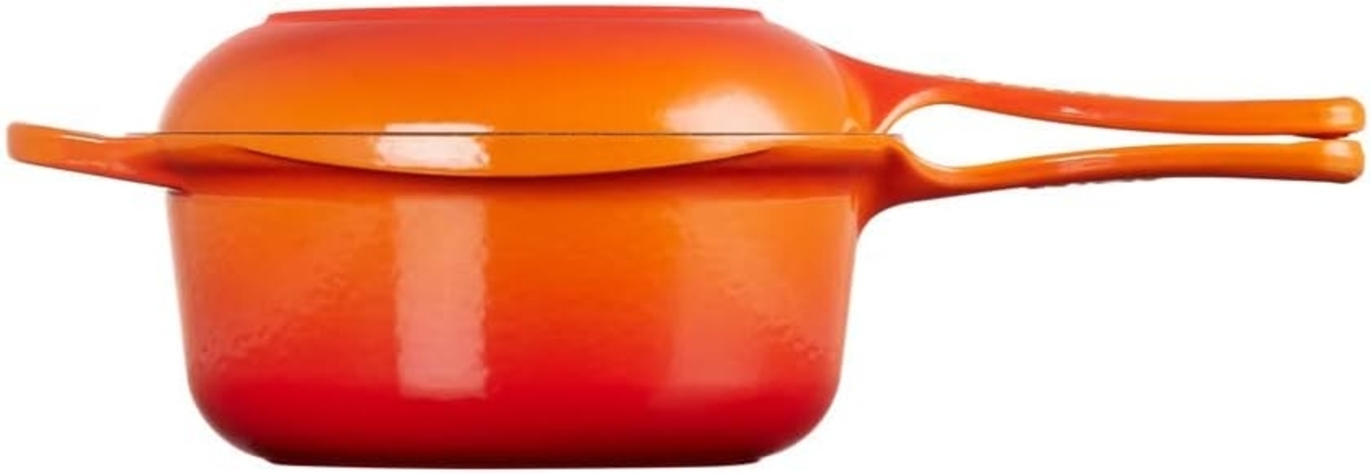 Marmitout 22 cm Ofenrot Gusseisen Signature Le Creuset - GasBackofen geeignet Bild 1