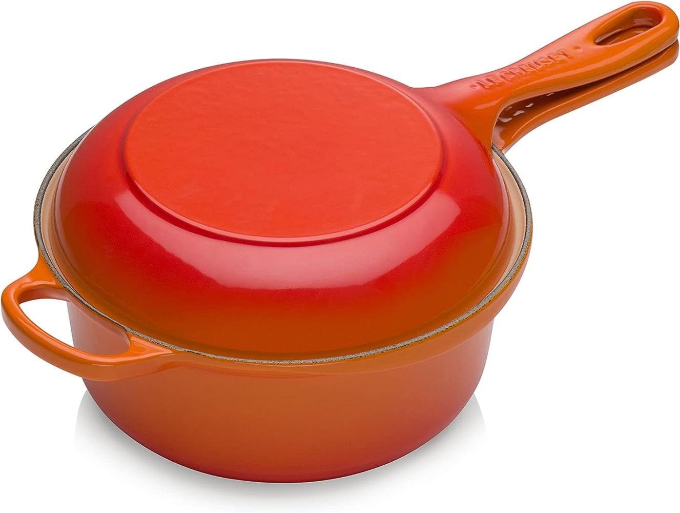 Marmitout 22 cm Ofenrot Gusseisen Signature Le Creuset - GasBackofen geeignet Bild 1