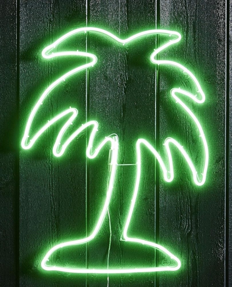 Best Season LED-Silhouette 'Flatneon', 384 LED, Palme Bild 1