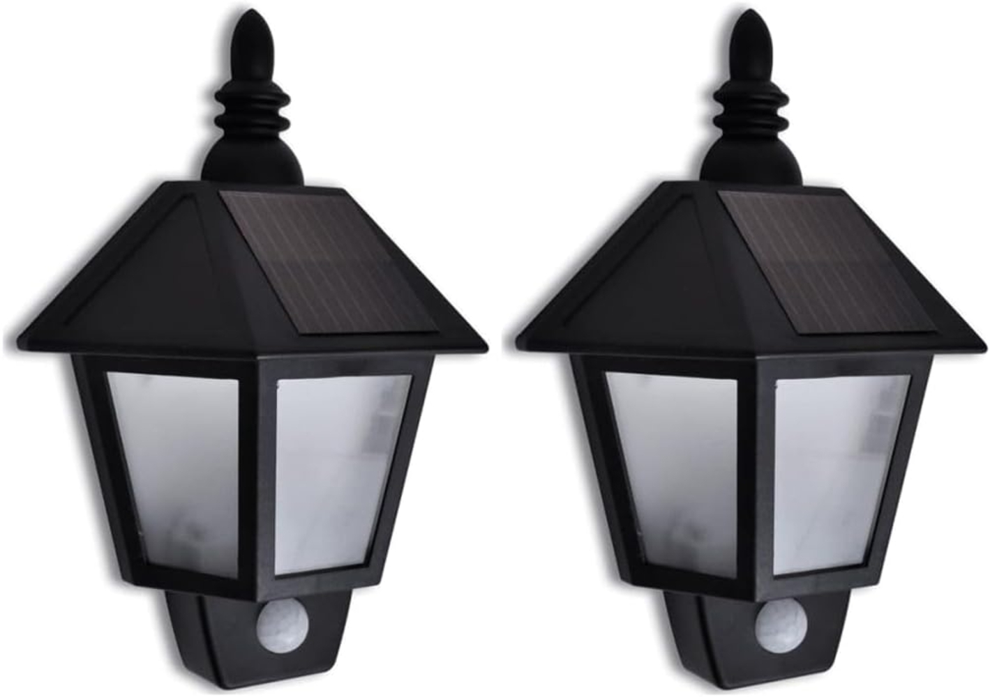 vidaXL Solar-Wandleuchten mit Bewegungsmelder 2 Stk. 270518 Bild 1