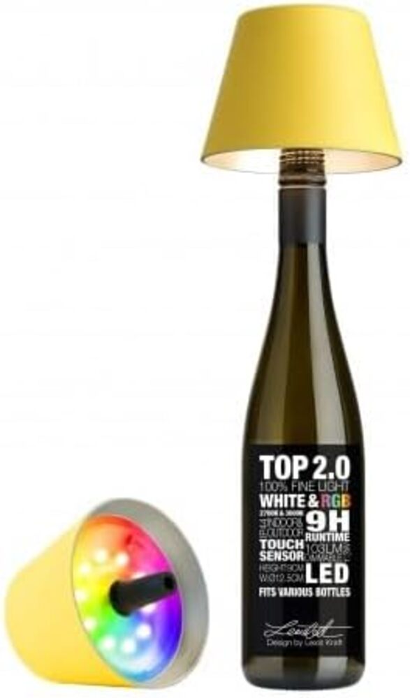 Sompex Flaschenleuchte TOP 2.0 Gelb LED RGBW mit Akku Bild 1