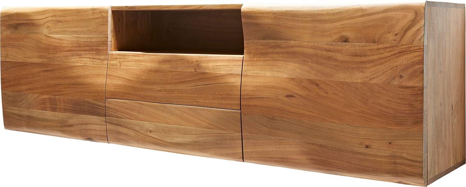 Sideboard New Live-Edge 175 cm Akazie Natur 2 Türen 2 Schubladen 1 Fach schwebend Bild 1