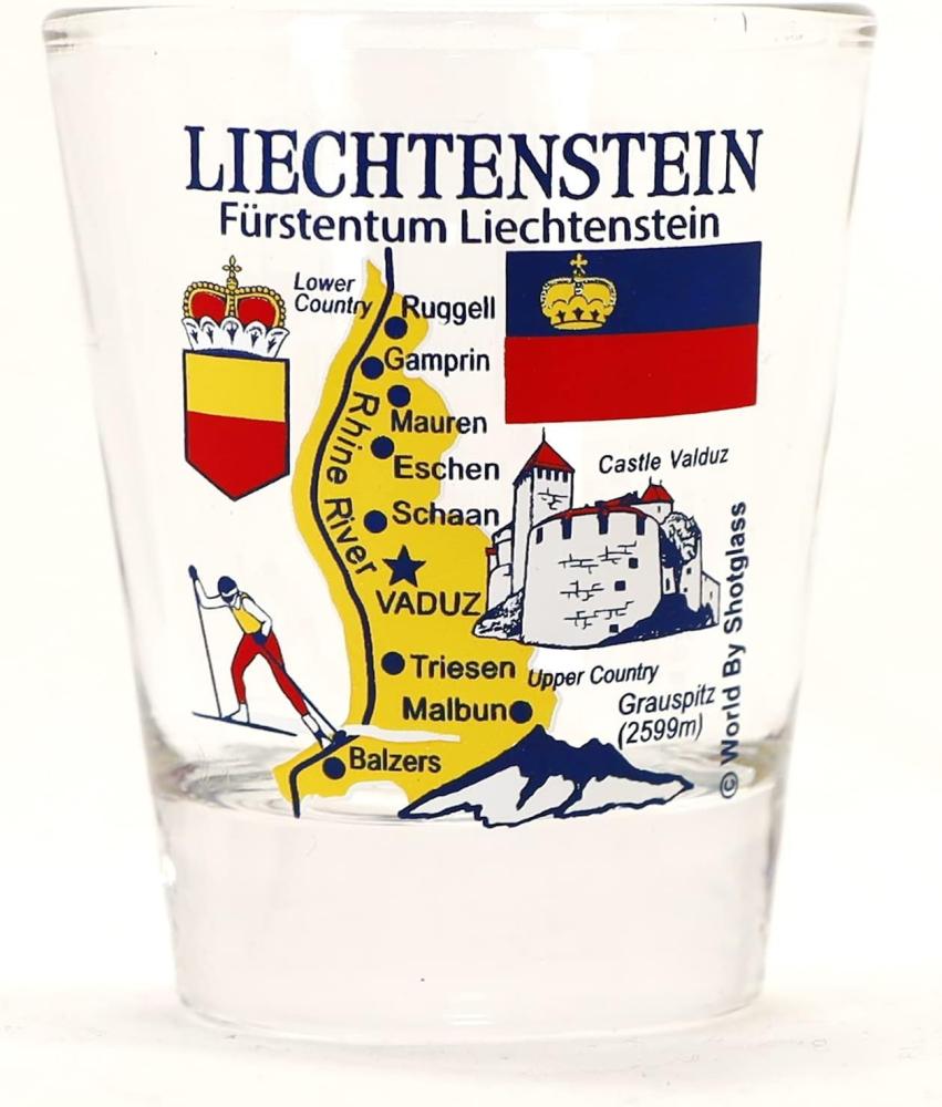 Liechtenstein Landmarks and Icons Collage Shot Glass by World By Shotglass Bild 1