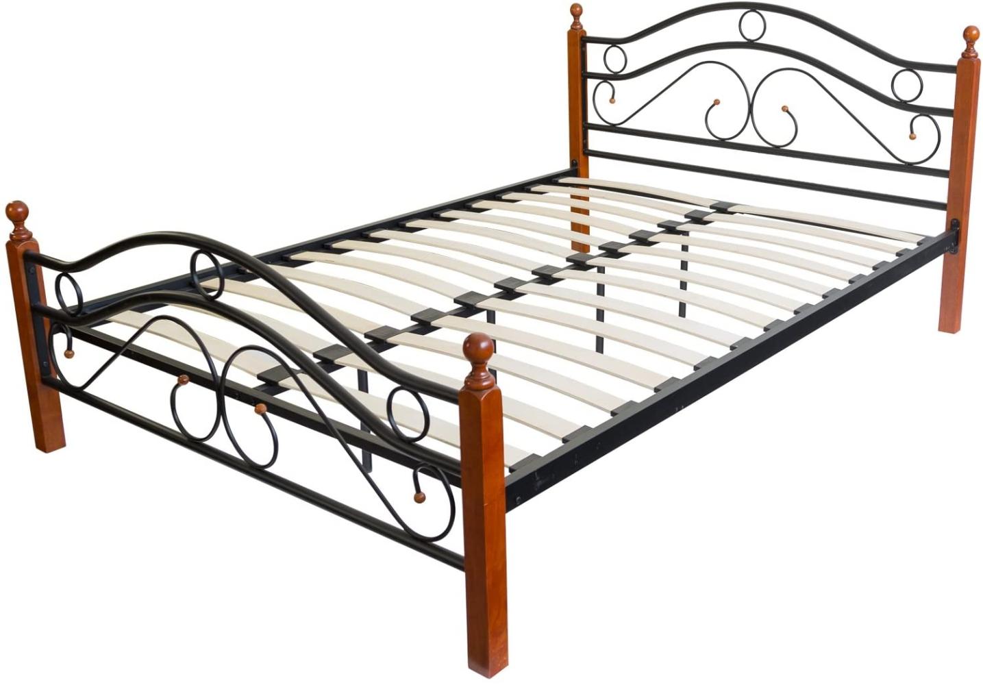 Metallbett inkl. Lattenrost 180x200 schwarz Bild 1