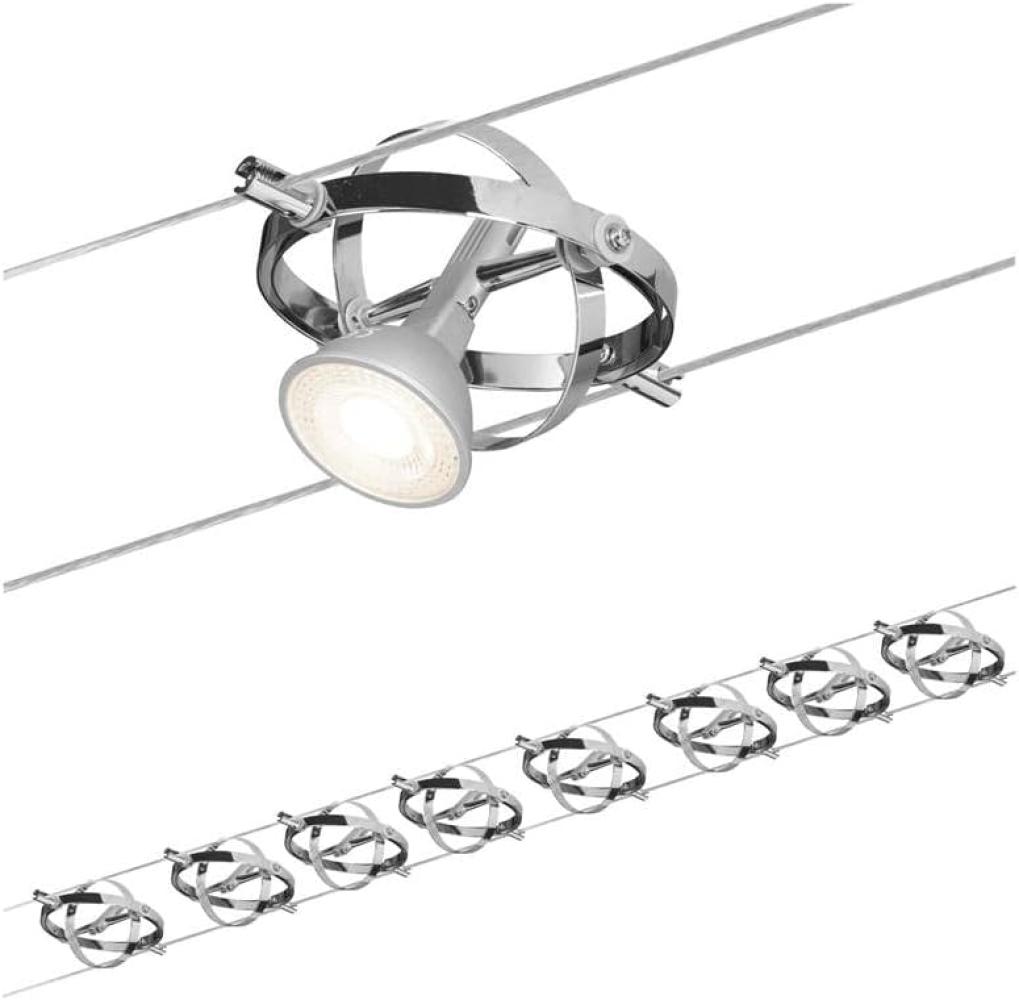 Paulmann No. 94153 Seilsystem-Set LED Cardan 8 Spots Chrom, Chrom matt Bild 1