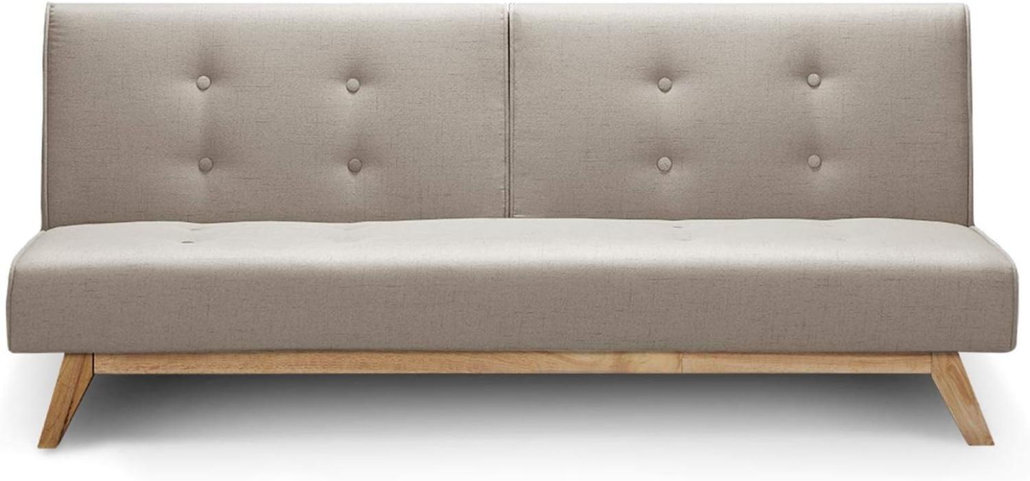 Menzzo Yazu Sofa, Stoff, Beige, 180 cm Bild 1