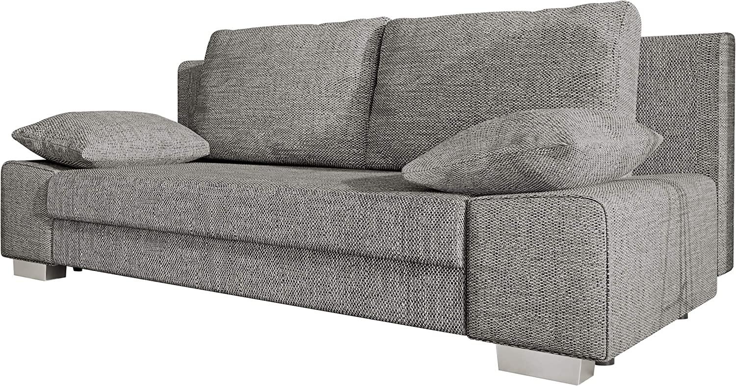 Sofa Laura mit Schlaffunktion und Bettkasten (Farbe: Lawa 05) Bild 1