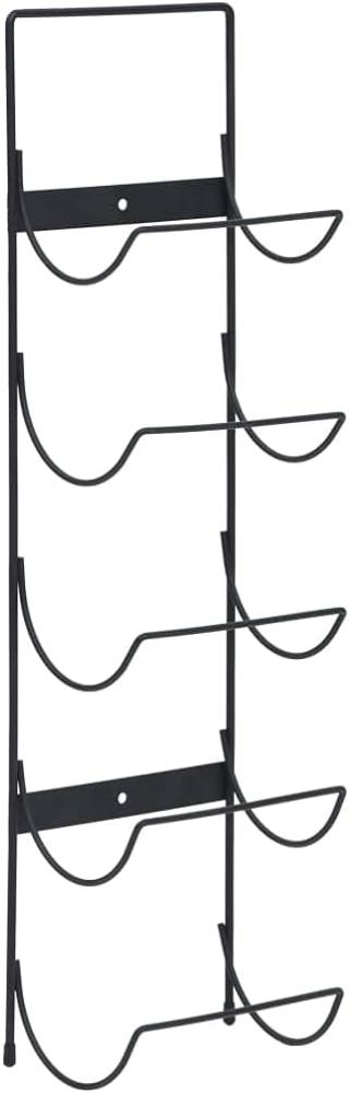 vidaXL Wand-Weinregal für 5 Flaschen Schwarz Eisen 325920 Bild 1