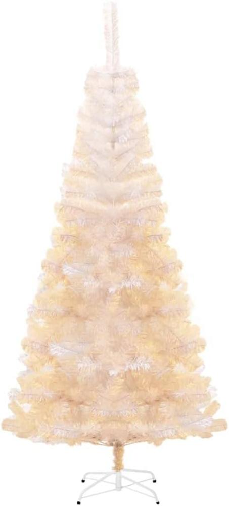 vidaXL Künstlicher Weihnachtsbaum Schillernde Spitzen Weiß 180 cm PVC 344635 Bild 1