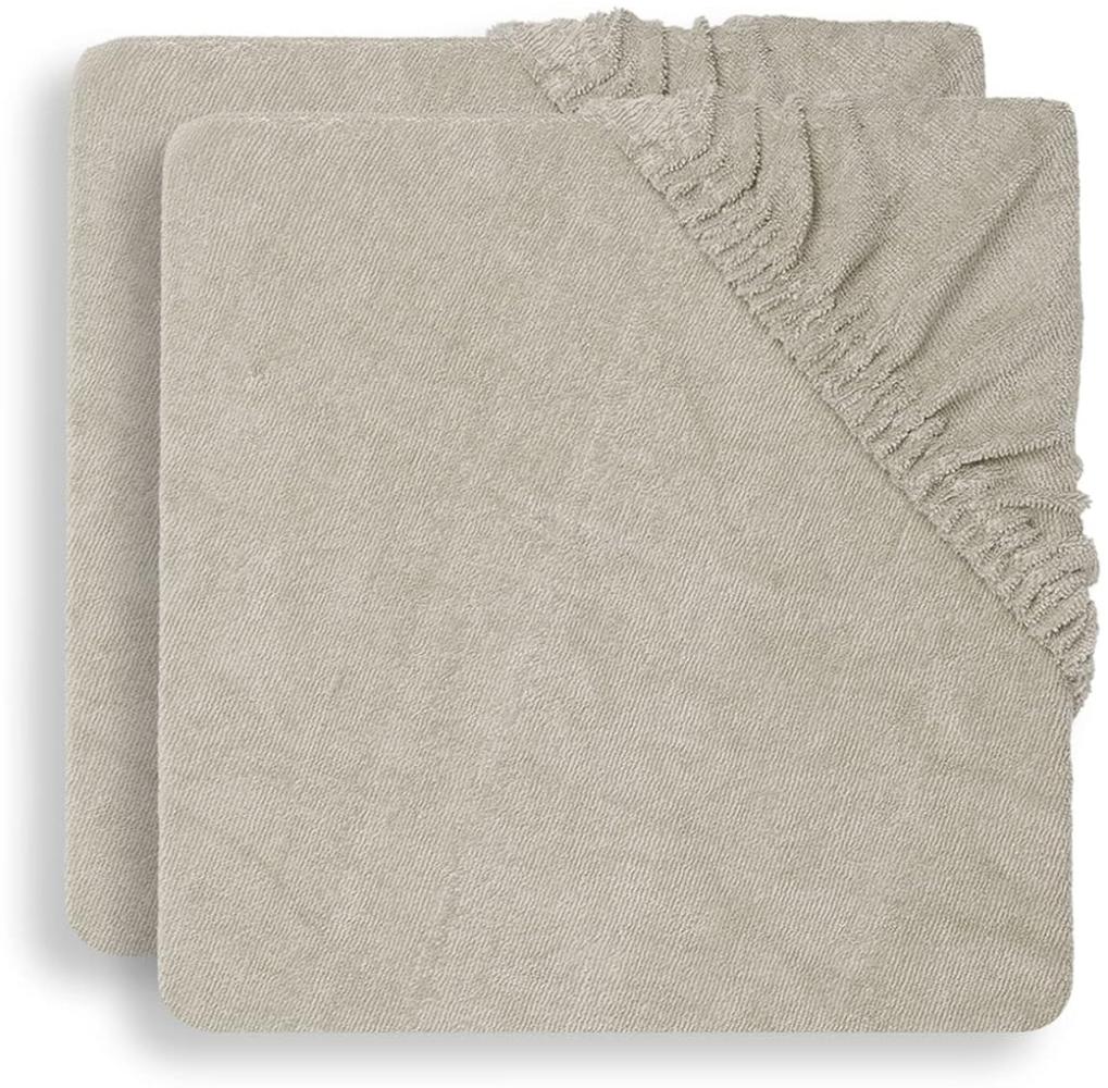 Jollein Wickelauflagenbezug - Nougat - 2er Pack - 50x70 cm - Baumwollfrottee - Bezug Wickelauflage - Beige Bild 1