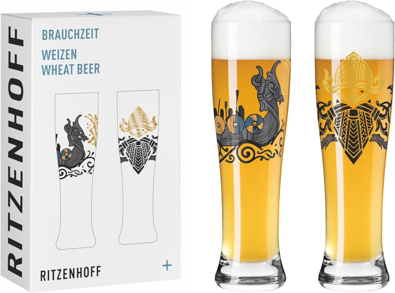 Ritzenhoff 3481010 BRAUCHZEIT Weizen 2er Set #19 #20 J. Vanis 2023 / Bierglas / Weizenbierglas Bild 1