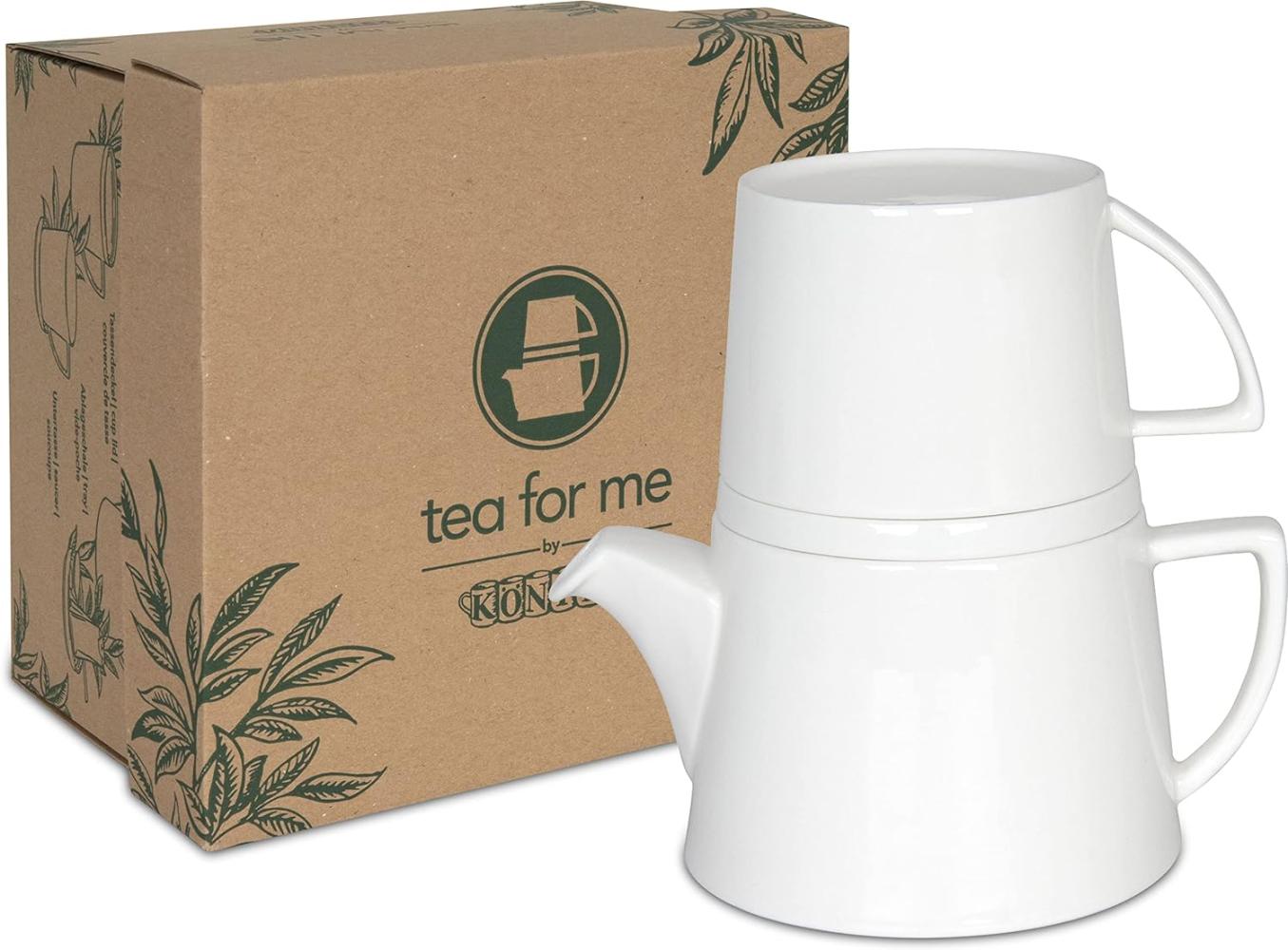 Könitz Tee-Kannen-Set Tea for me, Teebereiter mit Becher und Deckel, Bone China, 650 ml, 11 5 976 0001 Bild 1