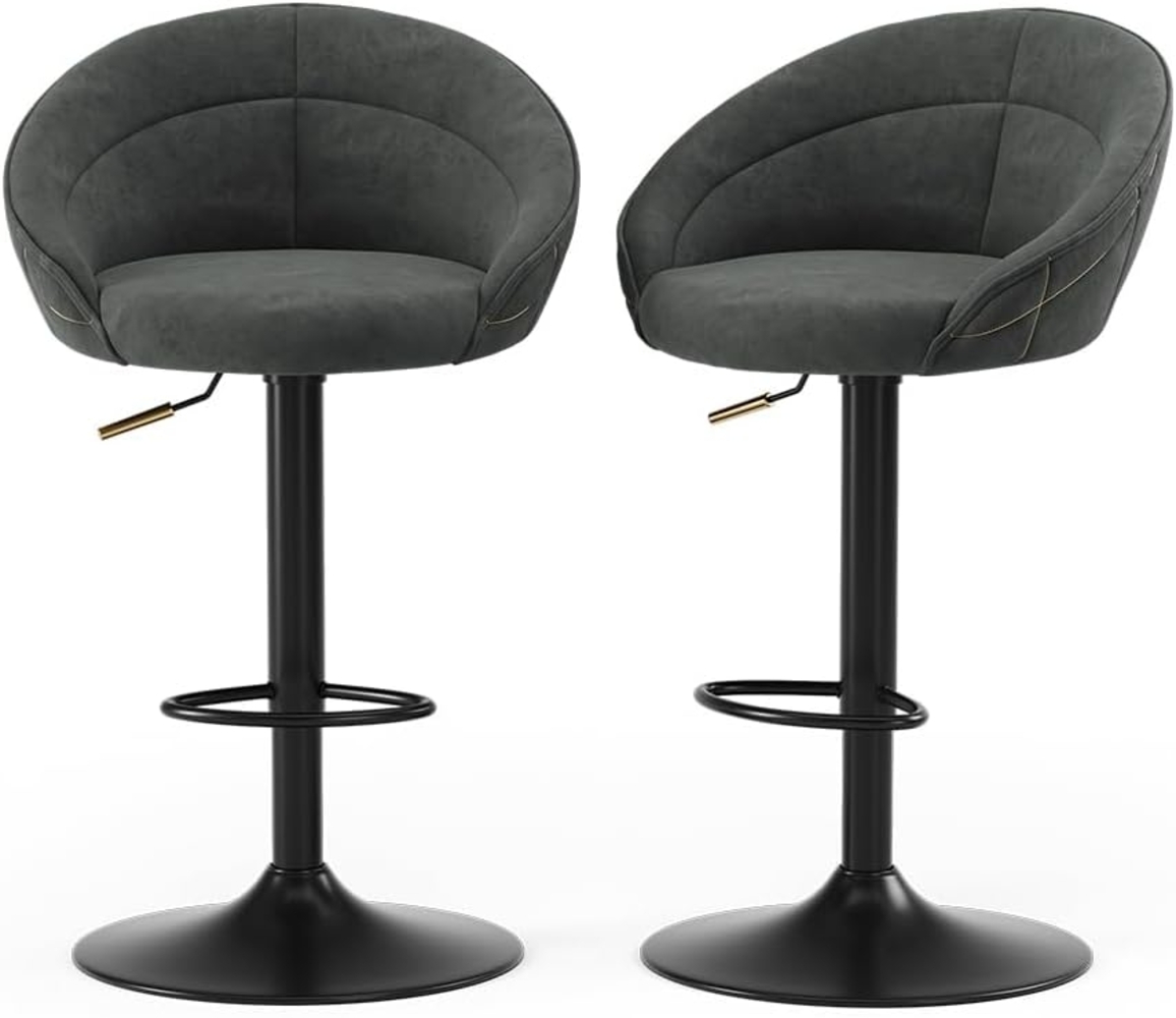 Barhocker Goldamo Anthrazit 58.5 x 84.5 cm 2er-Set Vicco Bild 1