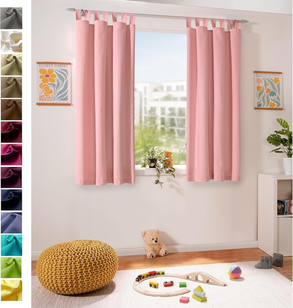 heimtexland Vorhang Dekoschal Baumwolle Fensterdeko Gardine blickdicht, Schlaufen (1 St), blickdicht, Polycotton, Natur I Kräuselband oder Schlaufen I verschiedene Größen Bild 1