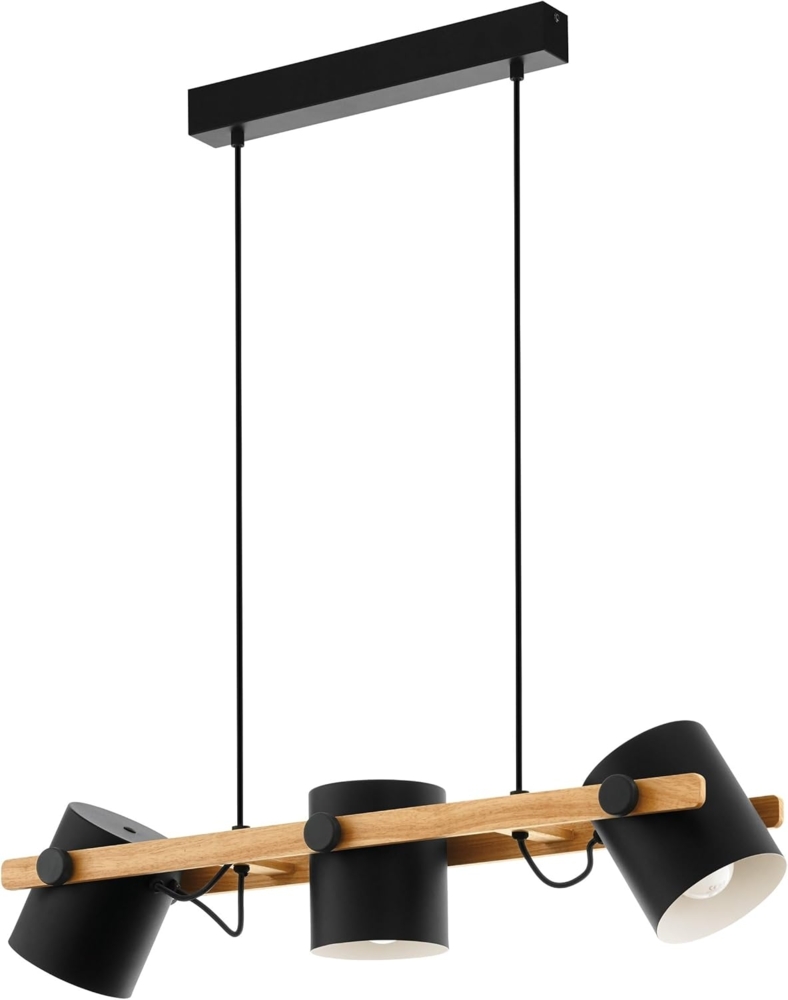 Eglo Hängeleuchte Hornwood schwarz creme 78 x 21 x 110 cm Bild 1