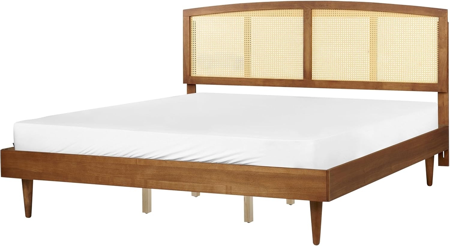 Bett mit Lattenrost VARZY 180 x 200 cm Rattan Heller Holzfarbton Bild 1