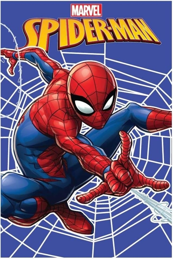 Fleecedecke Tagesdecke Spiderman mit Spinnennetz 100 x 150 cm groÃŸ kuschelweich Bild 1