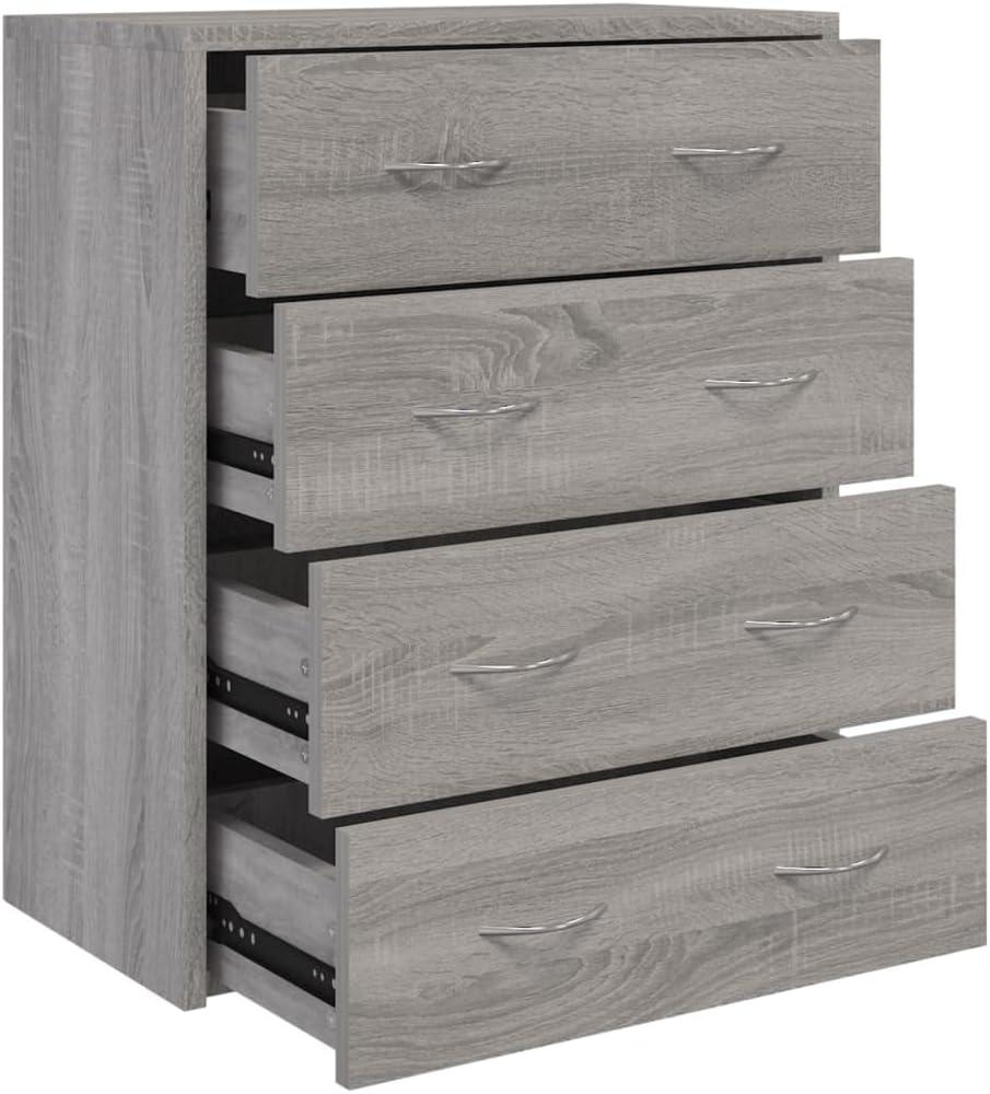 vidaXL Kommode mit 4 Schubladen 60x30,5x71 cm Grau Sonoma 342581 Bild 1