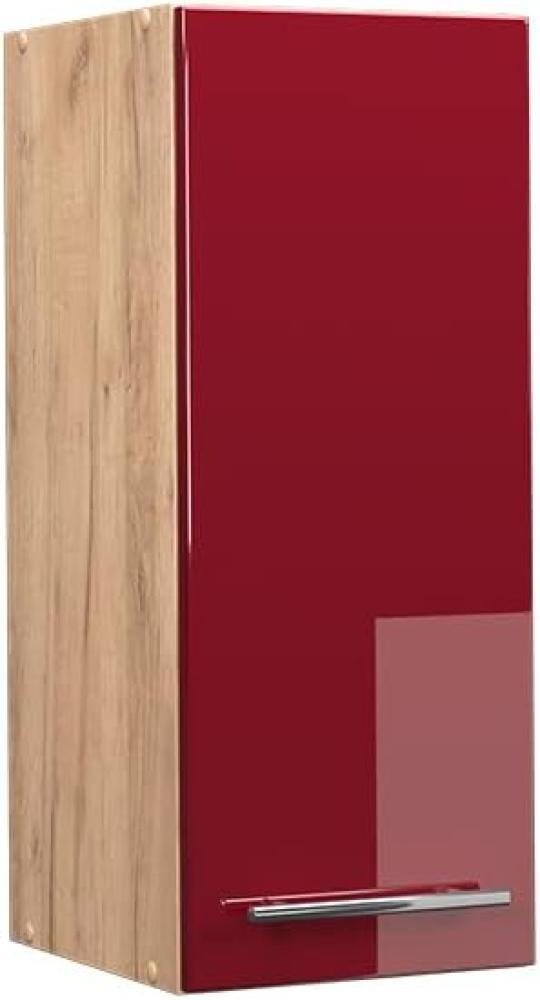 Vicco Hängeschrank Fame-Line, Bordeaux Hochglanz/Goldkraft Eiche, 30 cm Bild 1