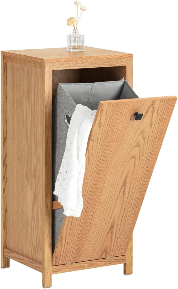 SoBuy Wäscheschrank BZR96 Wäschesammler mit ausklappbarem Wäschetruhe Wäschekorb Badschrank Bild 1