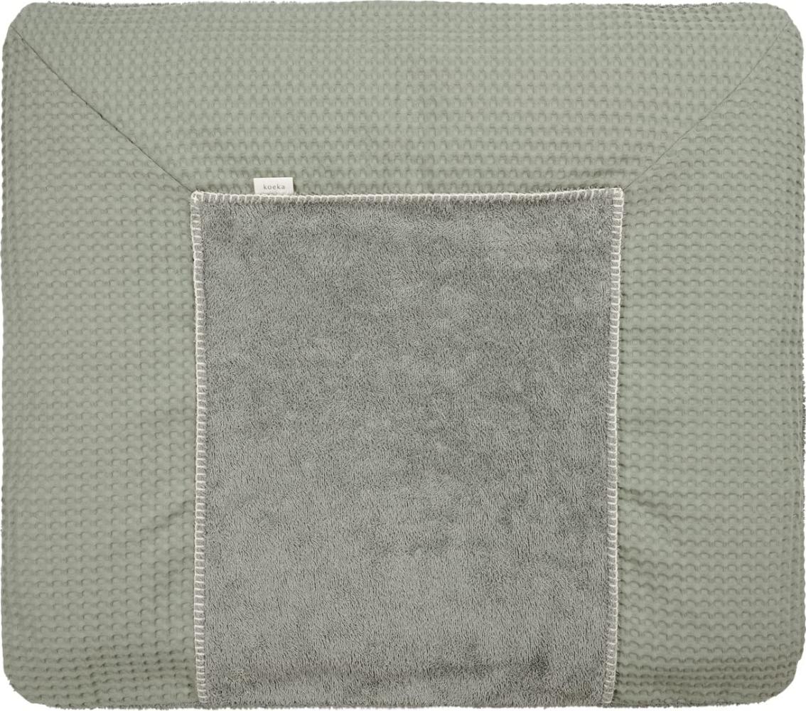 Koeka Wickelauflagenbezug Waffel Bonn 90x78 shadow green Bild 1