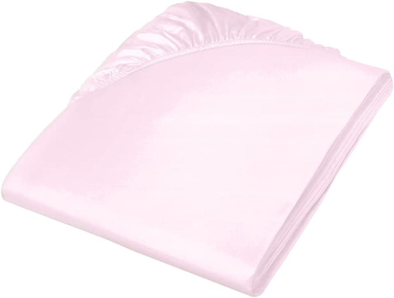 Fleuresse Mako-Satin-Spannlaken colours rose 4040 160x200 Bild 1