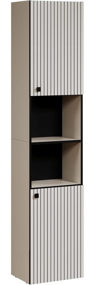 Badezimmer Hochschrank Bliss in grau 40 x 186 cm Bild 1