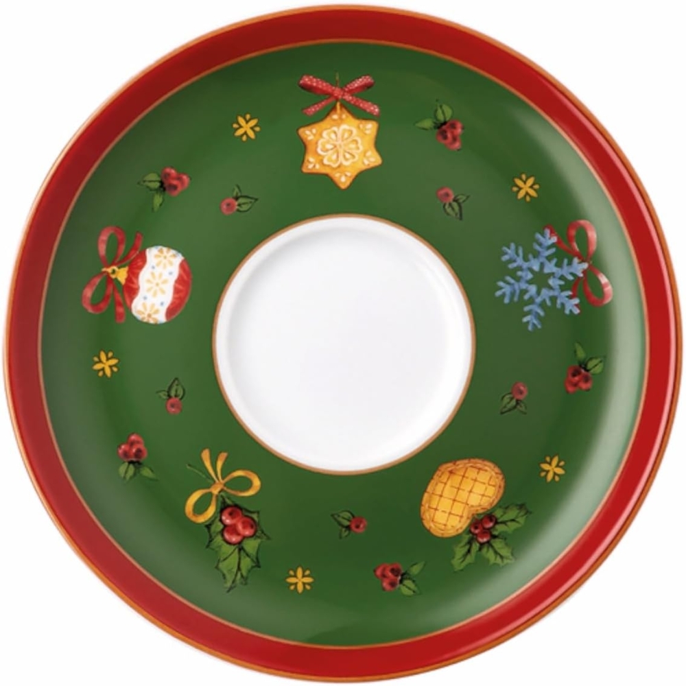 Hutschenreuther Untertasse Happy Wintertime Weihnachtsgeschirr, 12 cm Bild 1