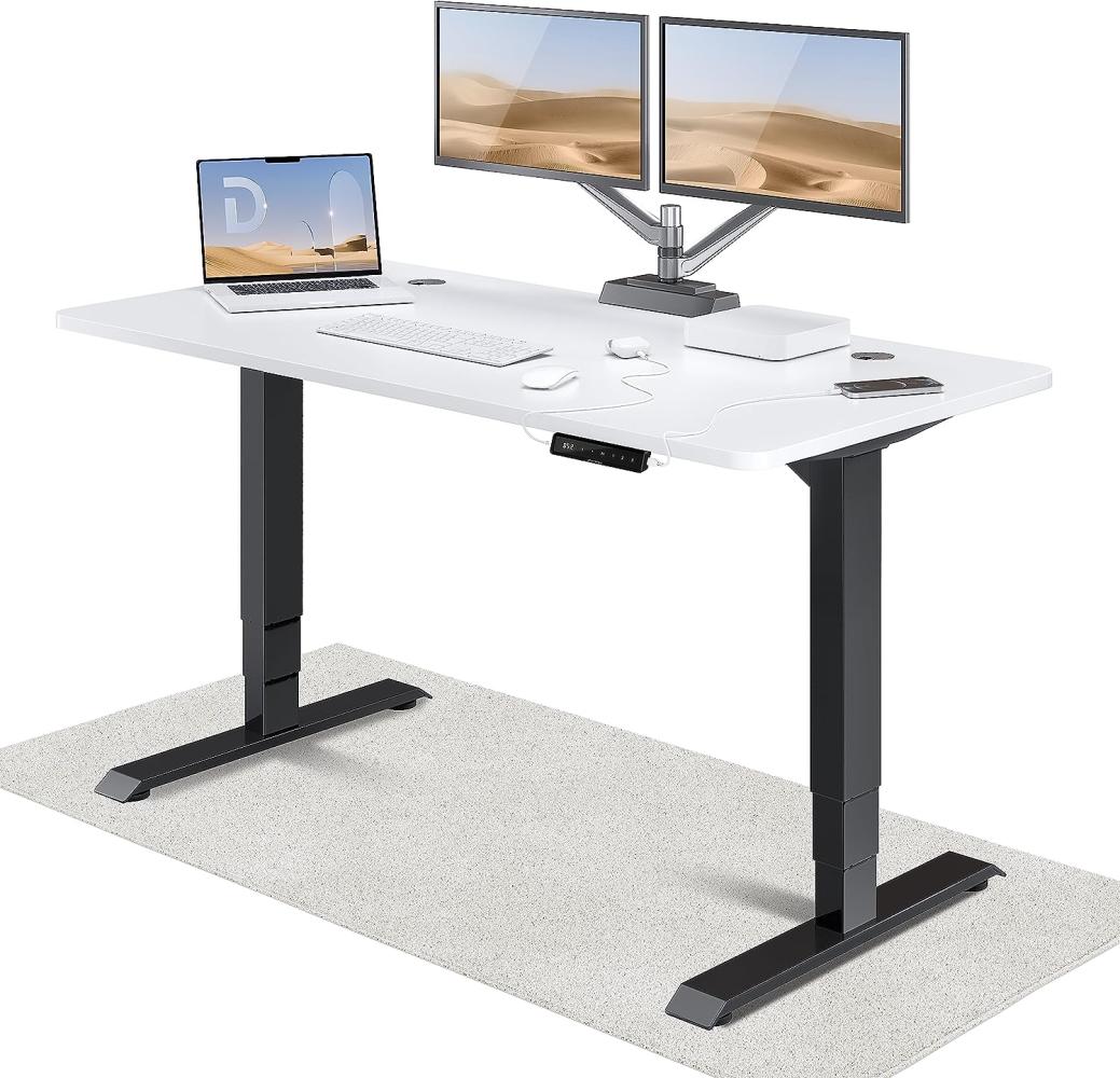 Höhenverstellbarer Schreibtisch (160 x 80 cm) - Schreibtisch Höhenverstellbar Elektrisch mit Flüsterleisem Dual-Motor & Touchscreen - Hohe Tragfähigkeit - Stehtisch von Desktronic Bild 1